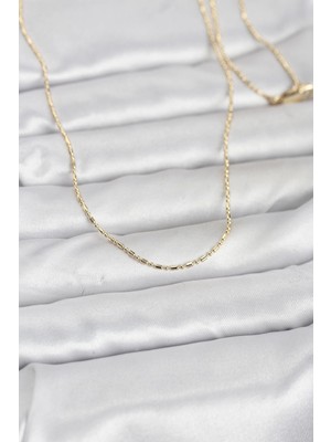 cm 14K Gold Renk Parçalı Topçuk Model 60 cm Kadın Kolye