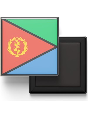 İberk Buzdolap Magneti Eritre Eritrea Asmara Bayrağı - Vektörel Bayrak