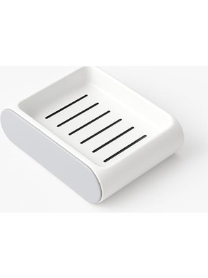 2 Adet Su Hazneli Katı Sabunluk Seti – Duvara Yapışan, Çekmeceli Drenaj Tasarım – Banyo & Mutfak Kullanımı, Kaydırmaz ve Kolay Temizlenebilir