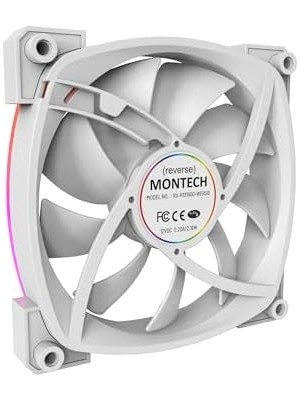 Rx 120 Argb Ters Fan 1600PWM, Üst Düzey Dayanıklılık, Sessiz Performans ve Çarpıcı Argb Tasarımı (120 Mm, Beyaz)