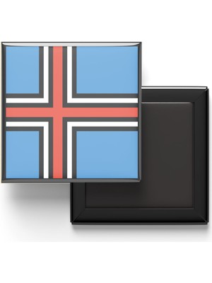 İberk Buzdolap Magneti Izlanda Iceland Reykjavík Bayrağı - Vektörel Bayrak