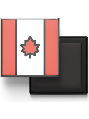 İberk Buzdolap Magneti Kanada Canada Ottawa Bayrağı - Vektörel Bayrak