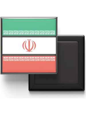 İberk Buzdolap Magneti Iran Tahran Bayrağı - Vektörel Bayrak