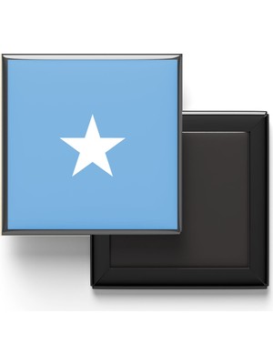 İberk Buzdolap Magneti Somali Somalia Mogadişu Bayrağı - Vektörel Bayrak