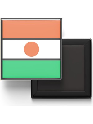 İberk Buzdolap Magneti Nijer Niger Niamey Bayrağı - Vektörel Bayrak