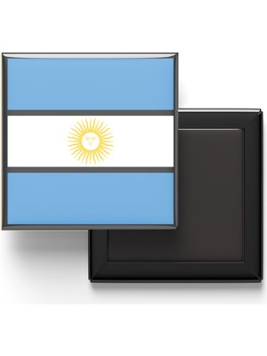 İberk Buzdolap Magneti Arjantin Argentina Buenos Aires Bayrağı - Vektörel Bayrak
