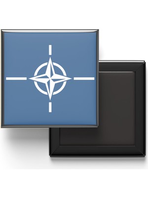İberk Buzdolap Magneti Nato Brüksel Bayrağı - Vektörel Bayrak