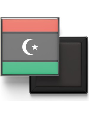 İberk Buzdolap Magneti Libya Trablus Bayrağı - Vektörel Bayrak