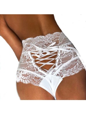 Asist Secret Magic ASM1309 Kadın Back Raund Ekru Dantel Külot