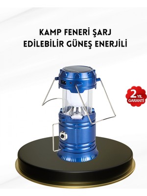 Hace Bazaar Solar Kamp Lambası Kızak Sistemli Şarjlı Taşınabilir Doğa Yürüyüşü Işığı