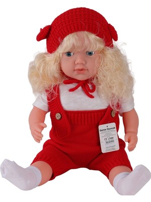 Semel 5214 60 cm Trikolu Tulumlu Saçlı Büyük Bebek