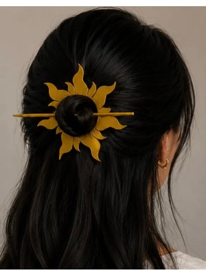 3dvibeswithmerve Güneş Hair Pin Toka Saç Çubuğu Topuz Tokası