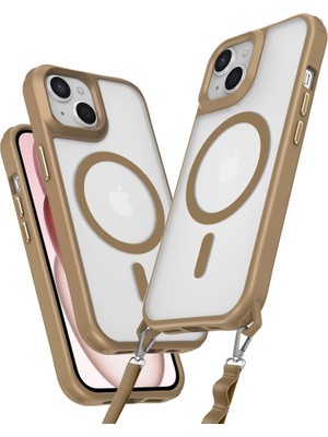 Magicool Iphone 15 Kılıf Enka Magsafe Silikon Kılıf - Desert