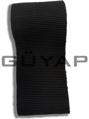 Güyap Yapı Tekstil 8 cm  Petekli Katlamalı Dokuma Lastik - Korse Kemer & Ayakkabı Yan Bant Lastiği - 2 Metre (Siyah)