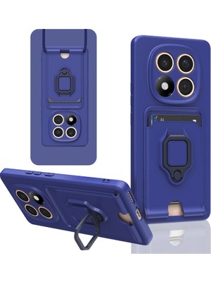 Magicool Xiaomi Redmi Note 14 Pro Plus Kılıf Zuma Kartvizitli Yüzüklü Silikon - Lacivert