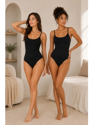 Loule Kadın %95 Pamuklu Alttan Kancalı Ince Askılı 2 Adet Basic Body Atlet – Esnek & Rahat Günlük Kullanım