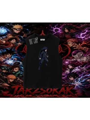 Tarzsokak Madara Uchiha Naruto Anime Karakteri Oversize Unisex Kolsuz Tişört Beyaz