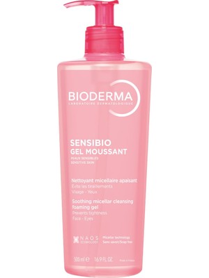 Bioderma Sensibio Foaming Gel Hassas ve Normal Ciltler Durulanan Micellar Yüz Temizleme Jeli 500 ml