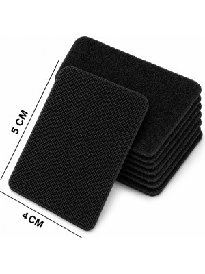 Tayff Professional Halı Kaydırmaz Sabitleyici Cırt Bant Kendinden Yapışkanlı Halı Kilim Yolluk Paspas Sabitleme | Siyah 12'li Paket