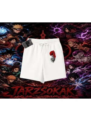 Tarzsokak Itachi Uchiha Naruto Anime Karakteri Unisex Şort Beyaz