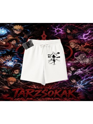 Tarzsokak Itachi Uchiha Naruto Anime Karakteri Unisex Şort Beyaz