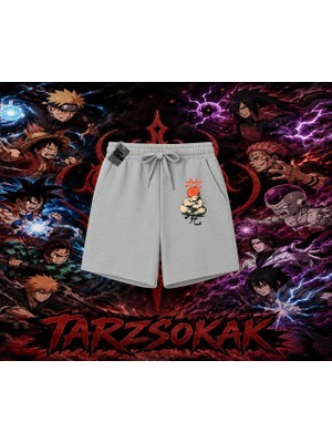 Tarzsokak Gaara Naruto Anime Karakteri Unisex Şort Beyaz
