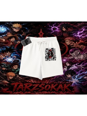 Tarzsokak Itachi Uchiha Naruto Anime Karakteri Unisex Şort Beyaz