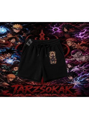 Tarzsokak Gaara Naruto Anime Karakteri Unisex Şort Beyaz