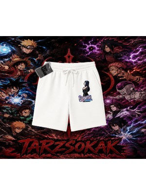 Tarzsokak Hinata Hyuga Naruto Anime Karakteri Unisex Şort Beyaz