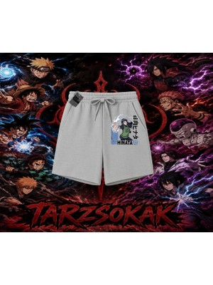 Tarzsokak Hinata Hyuga Naruto Anime Karakteri Unisex Şort Beyaz