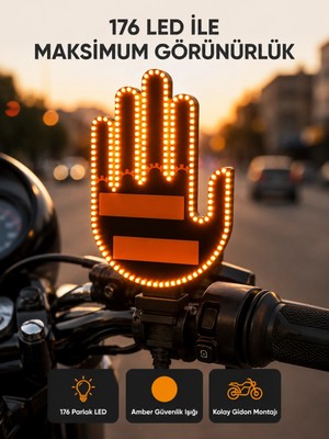 sbodurhome El Hareketiyle Kontrol Edilen 176 LED Amber Güvenlik Lambası