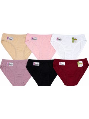 Tutku Elit Elit Kadın Bambu Düz Bikini Külot 6lı Set