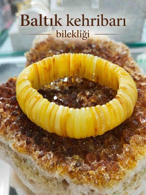 Best Bioenerji Taş Terapi Baltık Kehribar Lastikli Bileklik Sertifikalı