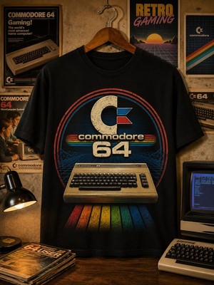 Carismatisort Commodore 64 Nostalji  Bay Bayan Erkek Kadın Unisex Tişört Tshirt
