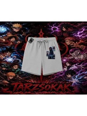 Tarzsokak Obito Uchiha Naruto Anime Karakteri Unisex Şort Beyaz