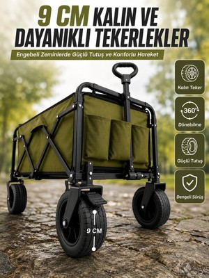İlkyaz Fashion Extra Cepli Katlanabilir Wagon Arabası ile Pratik ve Düzenli Taşıma