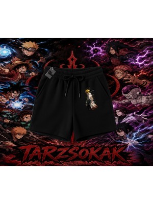 Tarzsokak Minato Namikaze Naruto Anime Karakteri Unisex Şort Beyaz