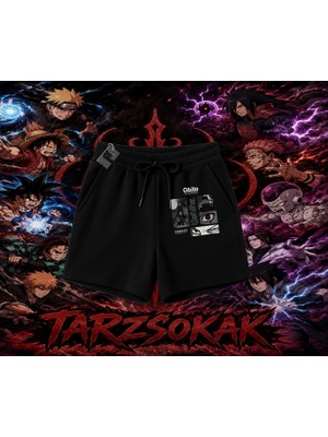 Tarzsokak Obito Uchiha Naruto Anime Karakteri Unisex Şort Beyaz