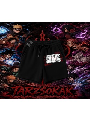 Tarzsokak Jiraiya Naruto Anime Karakteri Unisex Şort Beyaz