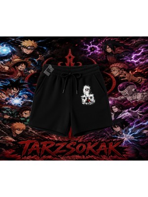 Tarzsokak Jiraiya Naruto Anime Karakteri Unisex Şort Beyaz