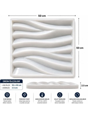ElHobi DALGALI SİLİKON KALIP MOLD MODELİ SATRANÇ  50X50