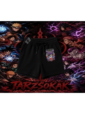 Tarzsokak Orochimaru Naruto Anime Karakter Unisex Şort Beyaz