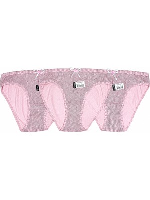 Tutku Kadın Küçük Puantiyeli Bikini Külot 3 Lü Set