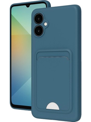Magicool Samsung Galaxy A06 Kılıf Kelvin Kartvizitli Silikon - Mavi
