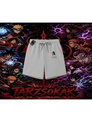 Tarzsokak Orochimaru Naruto Anime Karakter Unisex Şort Beyaz