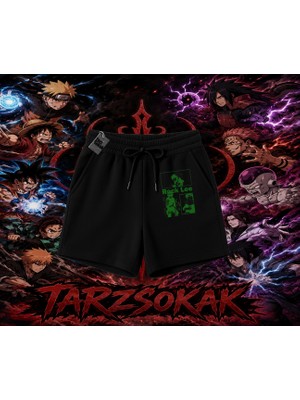 Tarzsokak Rock Lee Naruto Anime Karakter Unisex Şort Beyaz