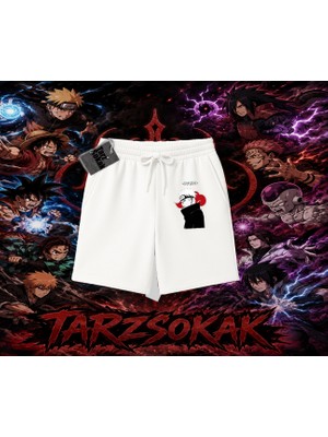 Tarzsokak Pain Nagato Naruto Anime Karakter Unisex Şort Beyaz