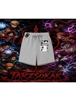 Tarzsokak Obito Uchiha Naruto Anime Karakteri Unisex Şort Beyaz
