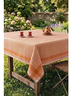 Cacao Home Küçük Kare Desen Pötikare Masa Örtüsü Sofra Bezi Piknik Örtüsü Masaörtüsü