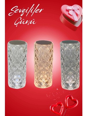 Techora Sale Sevgililer Günü Için Hediye Kristal Lamba Sevgiliye Hediye USB Şarjlı Gece Lambası (Kopya)